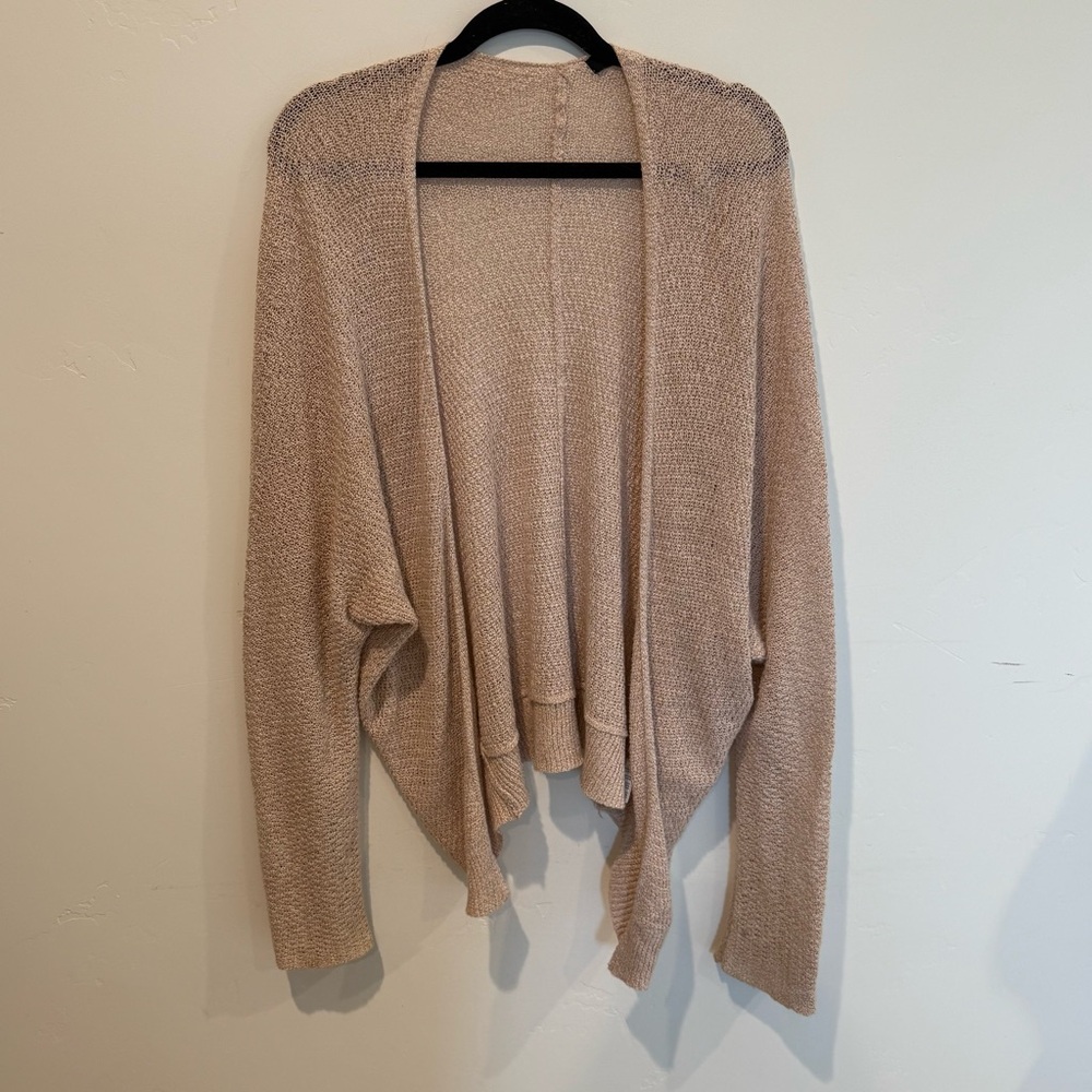BDG Urban Outfitters Oversized Beige Knit Sweater Cardigan Womens Size Medium